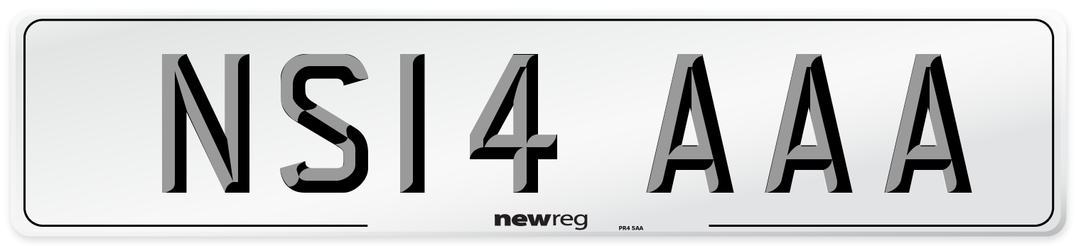 NS14 AAA Number Plate from New Reg